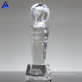 with Earth Eagle Award Black Golf Resin Paperweight Crystal Globe Metal Trophy